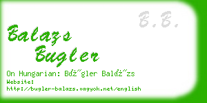 balazs bugler business card